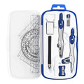 Unjoo Geometry Set 10 Pcs, Compass and Protractor for Students(Navy Blue) - color: Navy Blue