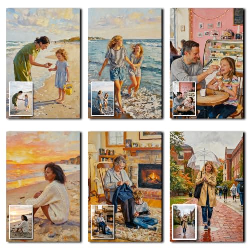 Oil Painting Style Personalized Canvas from Photo to Decor - color: Oil Painting