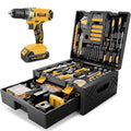 Sundpey 267 Pcs Tool Kit Set for Home with 21V Cordless Drill & Drawer Case