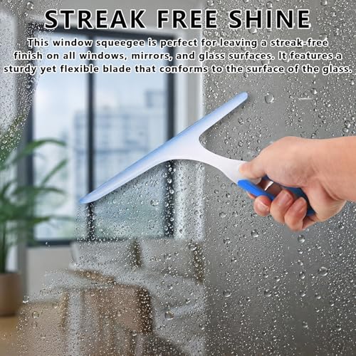 Shower Squeegee for Glass Doors, 3pcs Bathroom Squeegee for Shower Glass - color: 3pcs-blue/Green/Red