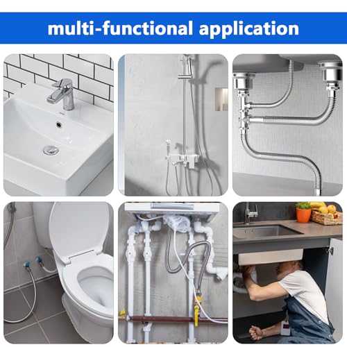 Basin Wrench & Broken Pipe Extractor Tool Set, Plumber Tool for Tight Space