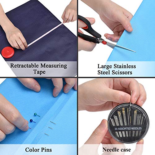 Sewing Kit, 184 Large Premium Sewing Supplies, 38 XL Thread Spools, Suitable for Traveller, Adults, Kids, Beginner, Emergency, DIY and Home Button Repair Kit - size: L