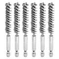 HARFINGTON 6Pcs Stainless Steel Bore Brush 10mm Dia 4" Long Cleaning Twisted Wire Brush with Handle 1/4" Hex Shank for Tubes, Ports, Bearings - size: 10mm