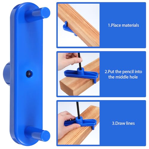 2 Pack Center Finder Tool Woodworking Center Gauge Scriber Gauge Positioner Offset Marking Tool Centerline Measuring Tools for Woodworking