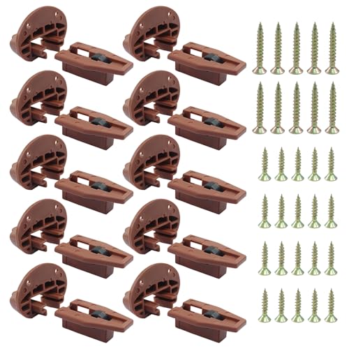 10 Sets Round Drawer Track Guide & Glides, Without Sleeves