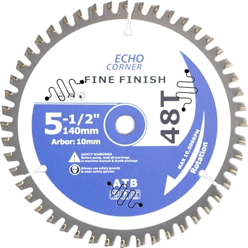 5-1/2" (10mm Arbor) Wood Cutting Circular Saw Blade, 140mmx10mmx48T - style: Wood 48T X1