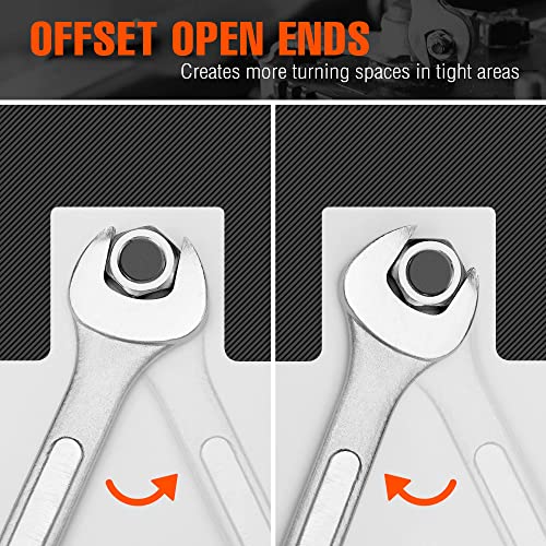 ValueMax 20PCS Mechanics Wrench Set Metric and Standard with Roll Up Pouch