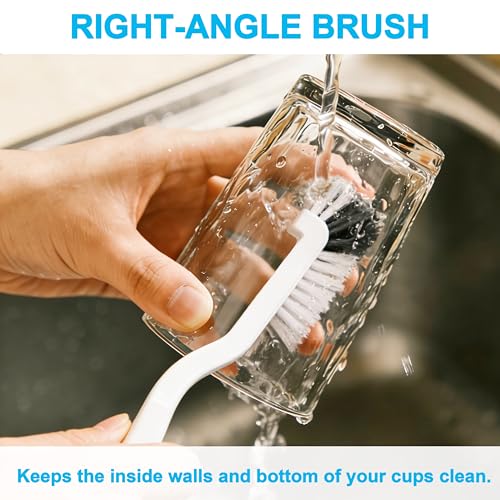 14Pcs Crevice Cleaning Brush Set, Hard Bristle Scrub Brushes Tools, V Shape Grout Cleaner Brush, Multi-Purpose Cleaning Tool for Cleaning Kitchens, Bathrooms, Tile, Sinks, Cups, Straws, and Windows