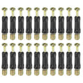 uxcell 30Pcs 35mm Furniture Connecting Fittings, Thread Bolts Dowels Screws, Metal Dowel Fitting Fasteners for Cabinet Drawer and Wardrobe Furniture, Black - size: 35mm