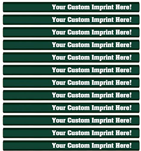 Express Pencils Dark Green Custom Carpenter Pencil Personalized imprinted with your Name, Logo or Message Pack of 12 (Dark Green) - color: Dark Green