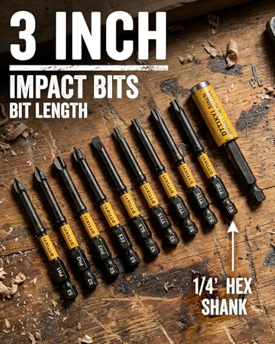 10PCS 3'' Long Magnetic Screwdriver Bits Set: Impact Security Torx Bit T25/T20, Drill Bit Holder & Phillips #1#2#3, Pozidriv SL5, S2 Steel 1/4" Hex Shank for Power Drill & DIY - style: 3'' PH1/2/3 TT15/20/25/30 PZ2 SL5 Bit holder-10PCS