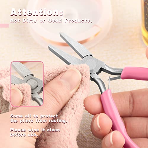 5-Inch Mini Jewelry Pliers - Duckbill with Spring, Smooth Jaws for Jewelry Making, Wire Bending & DIY Hand Tools - style: Flat Nose Pliers