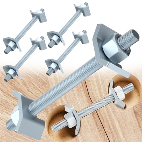 Countertop Miter Bolt Kit 5-Pack M8x100mm, Draw Bolt Connector for Butcher Block, Zip Bolt Fastener for Furniture Joints & Table Top Hardware (5)