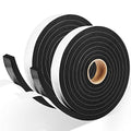 2 Rolls Weather Stripping Door Seal, 1''W x 3/8'' T Foam Tape Single Sided, Adhesive Closed Cell Weather Strip (Total 16 Feet Long)… - size: 1''W x 3/8''T x 16FT