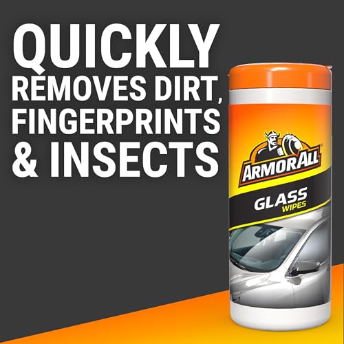 Armor All Car Glass Wipes by Armor All, Auto Glass Cleaner for Film and Grime, 90 Count (Pack of 6) - size: 90ct (6 pack)