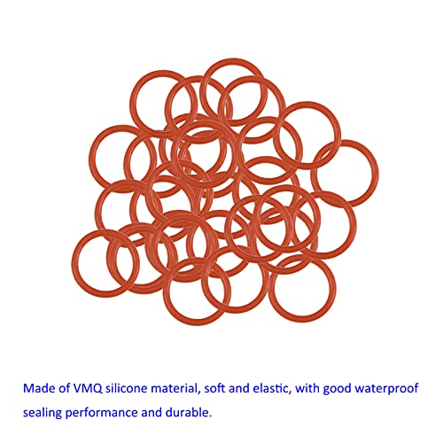 M METERXITY 30 Pack Silicone O-Rings - Garden Water Hose Rubber Sealing Gasket Ring, Soft & Elastic, Apply to Outdoor (8mmx10mmx1mm, Red) - size: 8mmx10mmx1mm