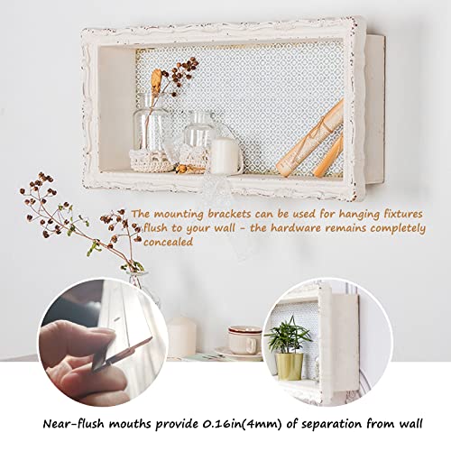 French Cleat Picture Hanger, Aluminum Z Hanger Interlocking Wall Mounting Bracket Hardware(6inch-2Pairs) - size: 6 Inch-Standard