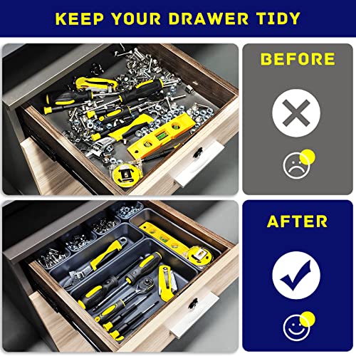 Tool Box Organizer, Tool Drawer Organizer Tray Divider, Toolbox Organization, Garage Tool Organizers and Storage, Tool Box Accessories for Rolling Tool Chest Cabinet (47PCS) - color: 47PCS