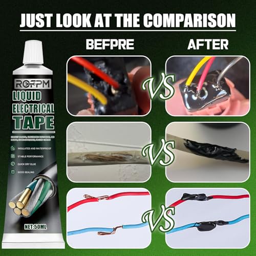 Liquid Electrical Tape Black Kit 100ml, Wire Cable Repair Adhesive