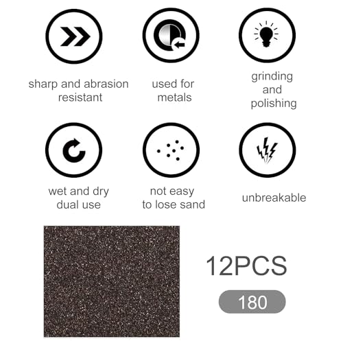 12Pcs Sanding Sponge 180 Grit Fine Sanding Blocks for Drywall Metal Wood Washable and Reusable - size: 12PCS-180 Grit
