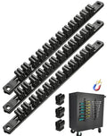 ALOANES Magnetic Screwdriver Organizer 36-Slot Black 3PC for Toolbox - color: Black