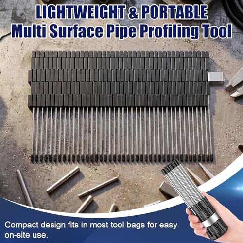 Yookeer Multi Surface Pipe Profiling Tool Cutting Template, 0-3" Pipe - size: 0-3" Pipe