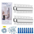 French Cleat Hanger 6 Inch Heavy Duty- 4 Pack - Picture, Mirror, Whiteboard, Cabniet, Shelf, Pallet or Panel Interlocking Wall Mounting Bracket - Aluminum Z Bar Clip Hanger Supports 60 lbs - size: 6"(4Pairs)