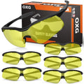 OXG Safety Glasses for Men Women, ANSI Z87 UV Protection Protective Eyewear - color: 6p-yellow