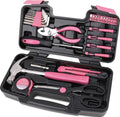 Apollo Tools 39 Piece General Household Tool Set, Pink DT9706P - color: Pink, size: 39-Piece (with Slip Joint Pliers + Scissors)