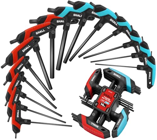 SHALL 14-Piece Allen Wrenches Sets, Metric & SAE T-Handle Allen Wrench Set