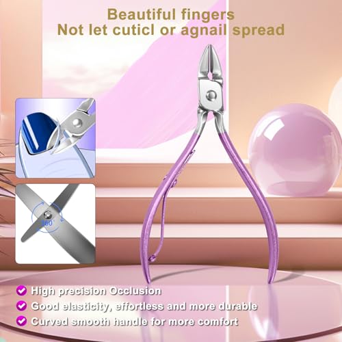 Manicure kit for Women Personal Nail Care Kit, 30 in 1 Professional Stainless Steel fingernail and toenail Clippers,Pedicure Kit and Beauty Tools Portable Set with Luxurious Travel Case (Purple) - color: 30 in 1 Purple