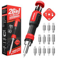 SHARDEN 26-in-1 Ratcheting Screwdriver Set Multi Screwdriver Tool Kit - color: Red, size: Ratchet-NonExtendable