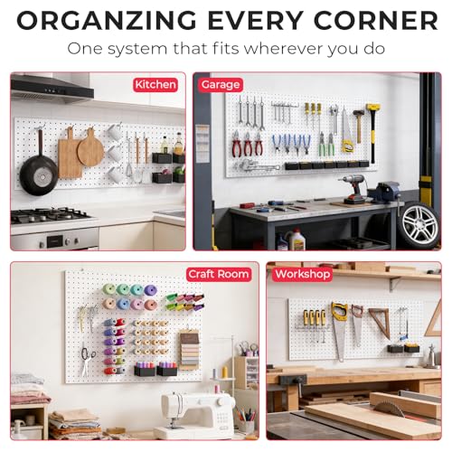 INCLY 126PCS Peg Board Organizer Accessories Kit for Organizing Tools - size: 126 PCS