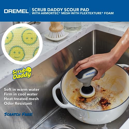Dremel Versa 5-Pack Scrub Daddy Cleaning Sponge Pads, Variety Pack for Multi-Surface Cleaning, for use in Kitchen, Household and Bathroom - Compatible with Versa Power Scrubber Tool, PC360-5 - style: Scrub Daddy Pads