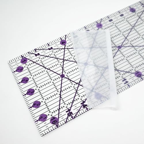 Quilting Rulers Sewing Ruler,Acrylic Quilting Ruler Templates,Precision Cutting Tools for Patchwork Fabric,Sewing Supplies Purple(6"X17",3"X16",1.5"X12",1"X11") - color: Purple
