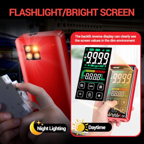 ANENG Digital Multimeter Smart Touch TRMS 9999 Count, Rechargeable with NCV - style: 621A Backlit Color Touch Screen