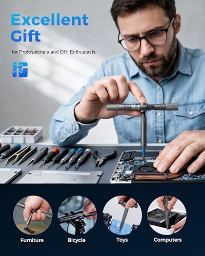 32-in-1 Magnetic Ratchet Screwdriver Set with Removable T-Handle