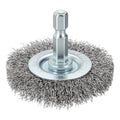 2in Wire Wheels for Drill with 1/4in Hex Shank, Carbon Steel - size: 2 inch(0.008in Wire)