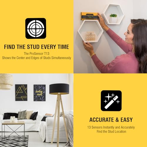 Franklin Sensors ProSensor T13 Stud Finder, 13-Sensor Wall Scanner - size: Large