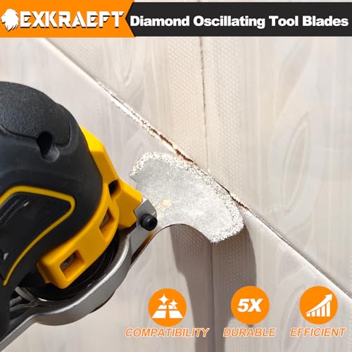 EXKRAEFT 20 PCS Grout Removal Tool Blades for Grout Removal Tile - size: 20PCS