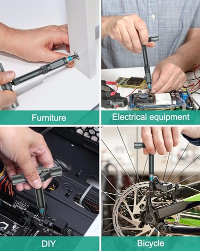 ORIA 24 in 1 Ratchet Screwdriver Set, Magnetic Screwdriver Kit, DIY Repair Tool Kit, Detachable Assembly T Handle, Portable Case for Bicycle, Furniture, Electronics, DIY - size: 24-IN-1