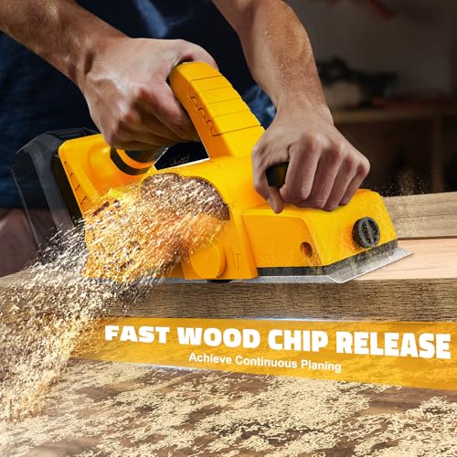 MtiolHig Cordless Planer Compatible with DeWalt 20V Battery,Tool Only - color: Yellow