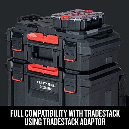 CRAFTSMAN VERSASTACK Storage Organizer, Small Parts Organizer, 8 Compartments, Lid Includes Secure Latch (CMST17827)