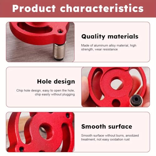 Self Centering Doweling Jig, Dowel Drill Guide 3/4/5/6/7/8/9/10mm Handheld Drill Guide for Straight Holes Wood Panel Hole Puncher Locator Center Finder Woodworking Joints Tool