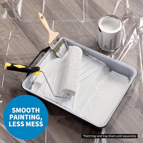 PD 11 Inch Paint Tray Liners, 10-Pack, Disposable, White Plastic - color: Liner (White) – 10 Pack, size: 11-inch