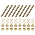 PATIKIL 1/4" x 2-1/2" Color Zinc Fully All Thread Rod, 8 Pcs Carbon Steel Long Threaded Screw Stud Bolts for Furniture Garden Mounting Assembly Fastening - size: 1/4" x 2-1/2"