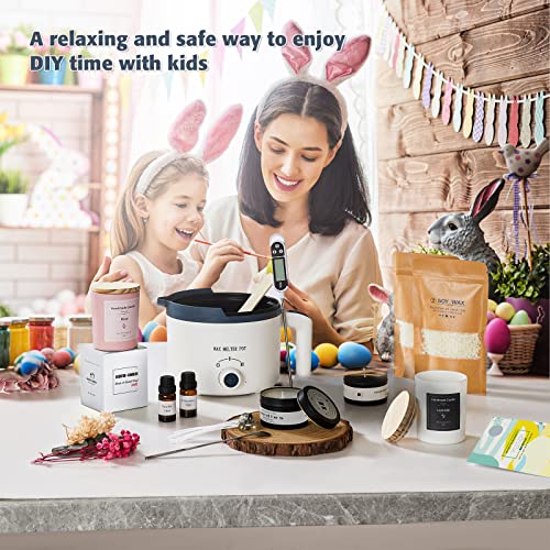 Ksedcon Electric Wax Melter for Candle Making with Pouring Spout, Non-Stick Small Candle Melting Pot - size: wax melting pot kit 1pcs
