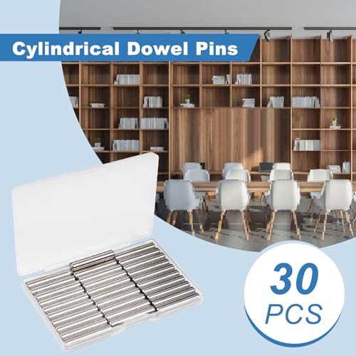 30Pcs M6 x 30mm (Approx 1/4" x 1-3/16") 304 Stainless Steel Dowel Pins - size: M6 x 30mm