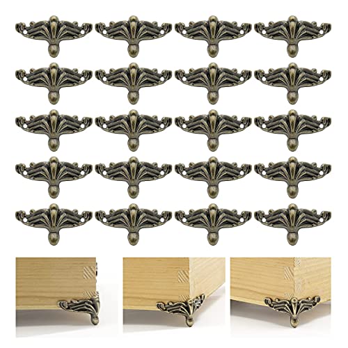 Zorfeter 24 Pcs Antique Brass Box Legs, Style1, Bronze - color: Bronze, size: Style1