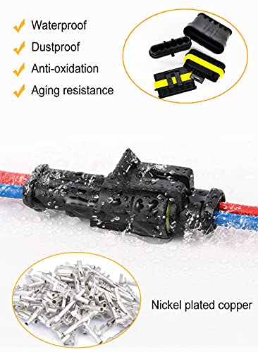 800pcs 1/2/3/4/5/6 Pin Automotive Waterproof Wire Connector with Crimper - color: 800pcs With Crimper